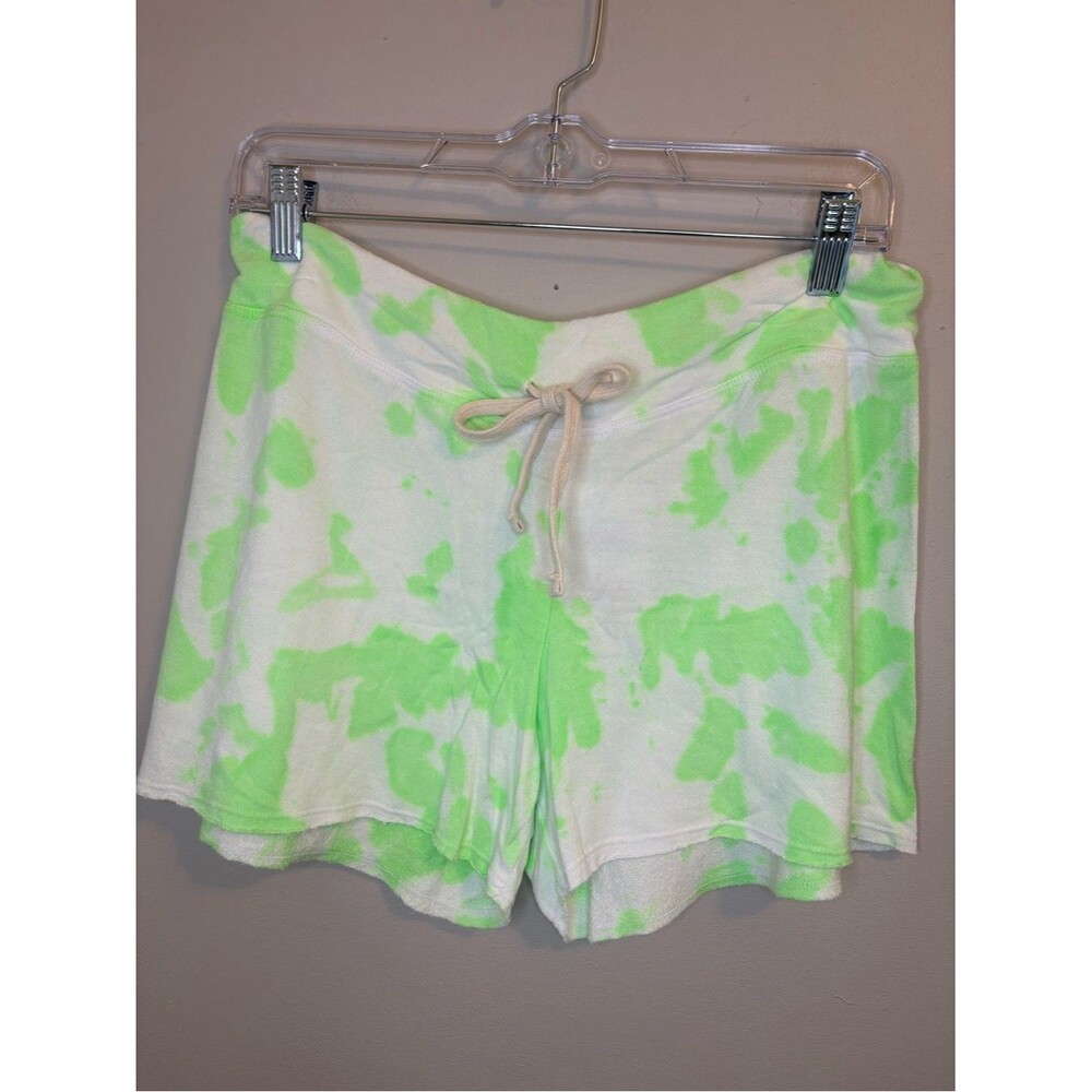 Sundry Tie Dye Shorts Green White Terry Cloth Lounge Size 2